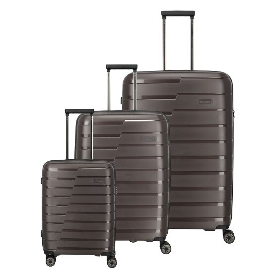 Travelite Air Base 4 Rollen Kofferset 3-teilig mit Dehnfalte
