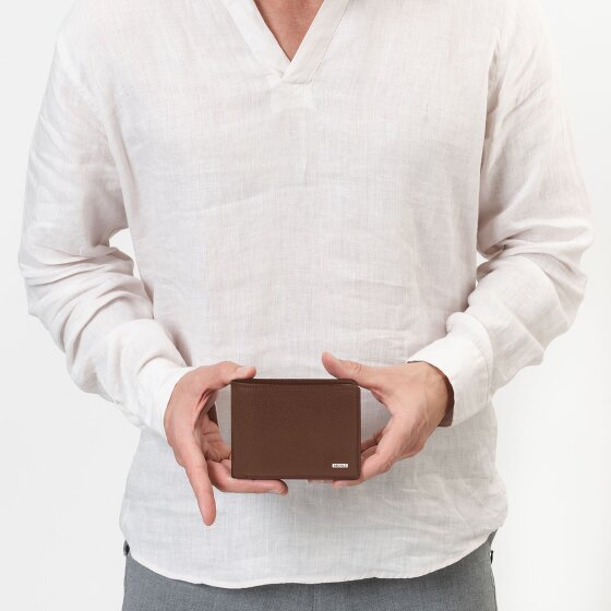 Redolz Leather Essentials QF Geldbörse RFID Leder 12 cm ausklappbar