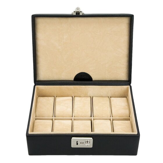 Windrose Beluga Schmuckkasten Leder 24 cm