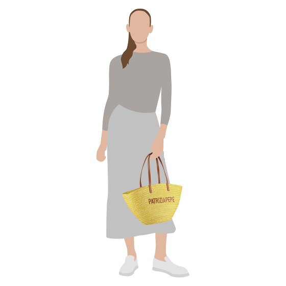 Patrizia Pepe Summer Straw Shopper Tasche 51 cm