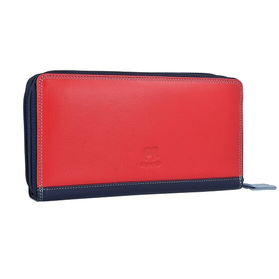 Mywalit Large Double Zip Around Purse Geldbörse Leder 18 cm
