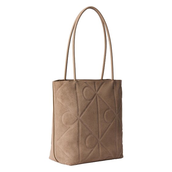 Calvin Klein Emblem AOP Shopper Tasche Leder 32 cm