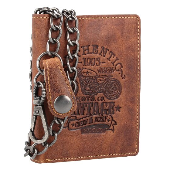 Greenburry Vintage Cafe-Racer Geldbörse RFID Leder 9,5 cm