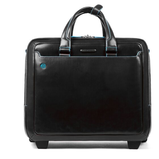 Piquadro Blue Square 2-Rollen Businesstrolley Leder 37 cm Laptopfach