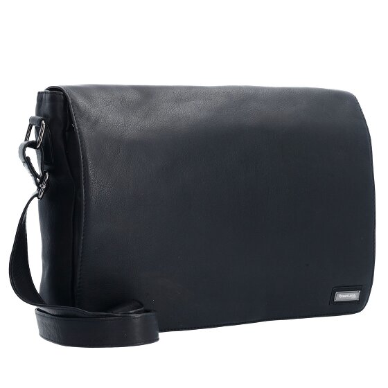 Greenland Nature Black Nappa Messenger Leder 38 cm Greenland Nature Black Nappa Messenger Leder 38 cm