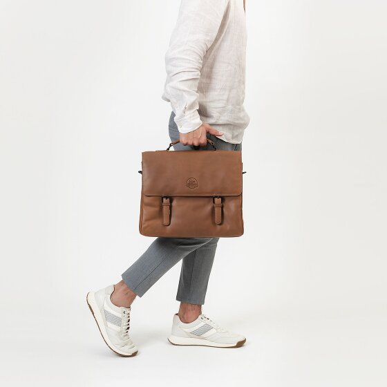 Farmhood Nashville Aktentasche XXL 3 Fächer Leder 39 cm