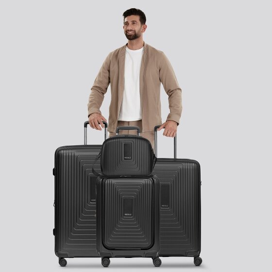 Redolz Essentials 14 4-Rollen Kofferset + Beautycase 4 tlg. mit Dehnfalte + Laptopfach