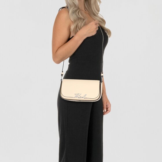 Karl Lagerfeld Signature Schultertasche Leder 24 cm