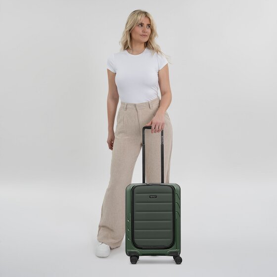 Redolz Essentials 17 4-Rollen Kabinentrolley 55 cm Soft-Pocket Laptopfach