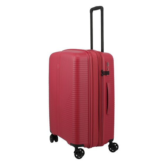 Travelite Air Stripe 4 Rollen Trolley M 66 cm mit Dehnfalte