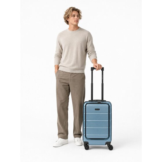 Police Dublin 4 Rollen Kabinentrolley S 54 cm Laptopfach mit Dehnfalte