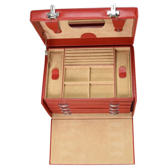 Windrose Beluga Schmuckkoffer 26,5 cm Leder
