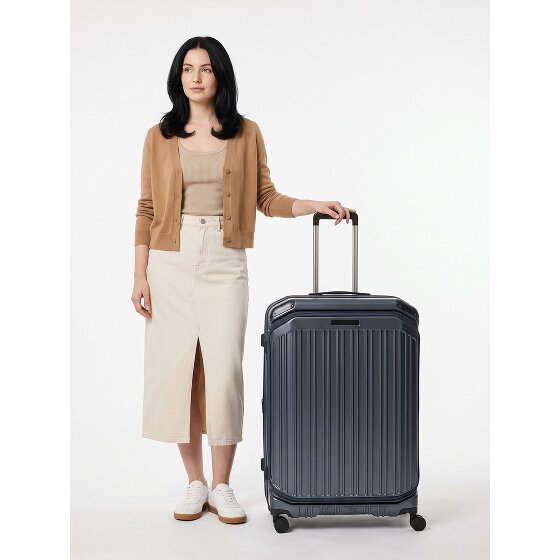 Piquadro PQ-Light 4 Rollen Trolley 78 cm mit Dehnfalte