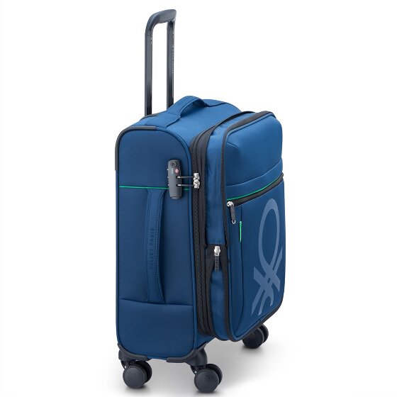 Delsey Paris x Colors Benetton Color Block 4-Rollen Kabinentrolley 55 cm mit Dehnfalte