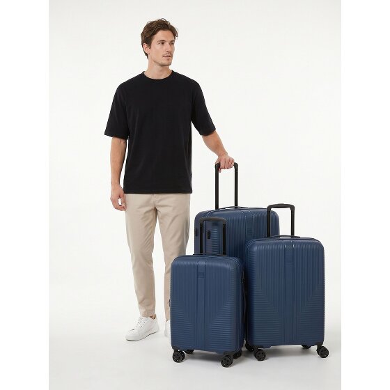 Travelite Air Stripe 4 Rollen Kofferset 3-teilig mit Dehnfalte
