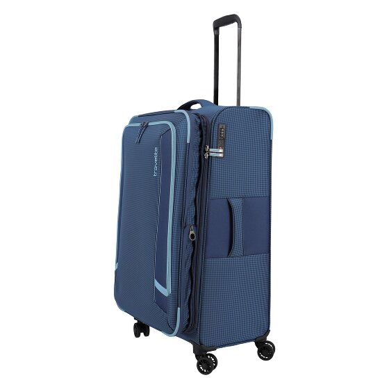 Travelite Corsiica 4 Rollen Trolley L 77 cm mit Dehnfalte