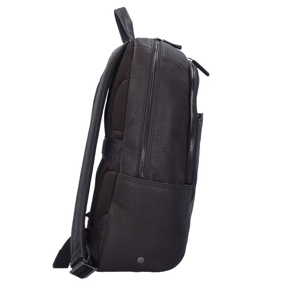 Piquadro Black Square Business Rucksack Leder 39 cm Laptopfach