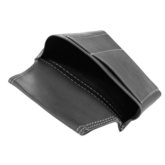 Greenburry Vintage Black Gürteltasche - Kellnerbörse Leder 14,5 cm