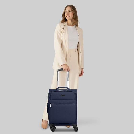 bugatti Valencia Soft 4 Rollen Kabinentrolley S 55 cm mit Dehnfalte