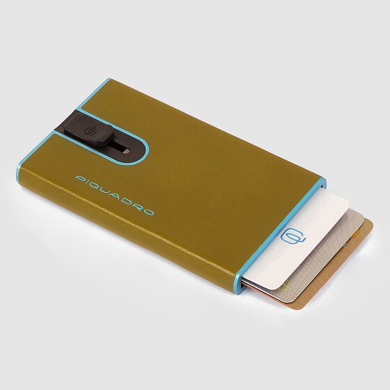 Piquadro Blue Square Kreditkartenetui RFID Schutz Leder 6.5 cm