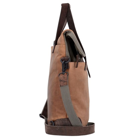 Harold's Twister Aktentasche mit Rucksackfunktion Leder 34 cm Laptopfach