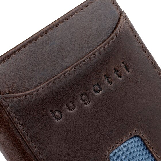 bugatti Secure Slim Geldbörse RFID Schutz Leder 8 cm