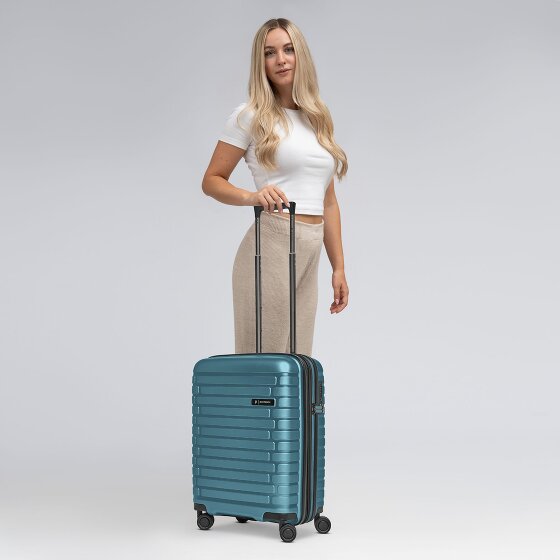 Pactastic Collection 04 THE CABIN + 4 Rollen Kabinentrolley S 55 cm mit Dehnfalte