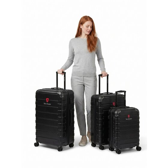 Tonino Lamborghini Milano 4 Rollen Kofferset 3-teilig mit Dehnfalte
