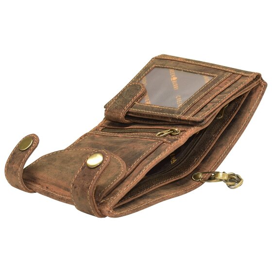 Greenburry Vintage Skull Geldbörse Leder 10 cm