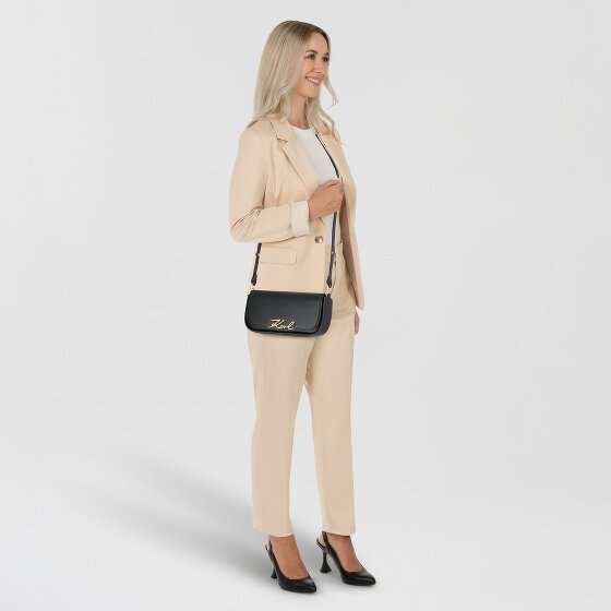 Karl Lagerfeld Signature Schultertasche Leder 24 cm