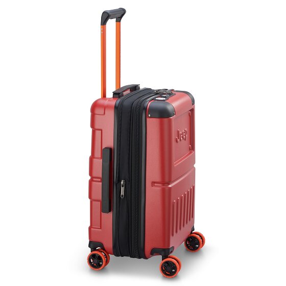 Jeep JH002B 4 Rollen Kabinentrolley XL 55 cm mit Dehnfalte