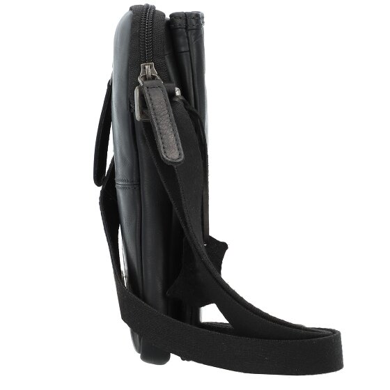 Greenburry Pure Black Handytasche Leder 11 cm
