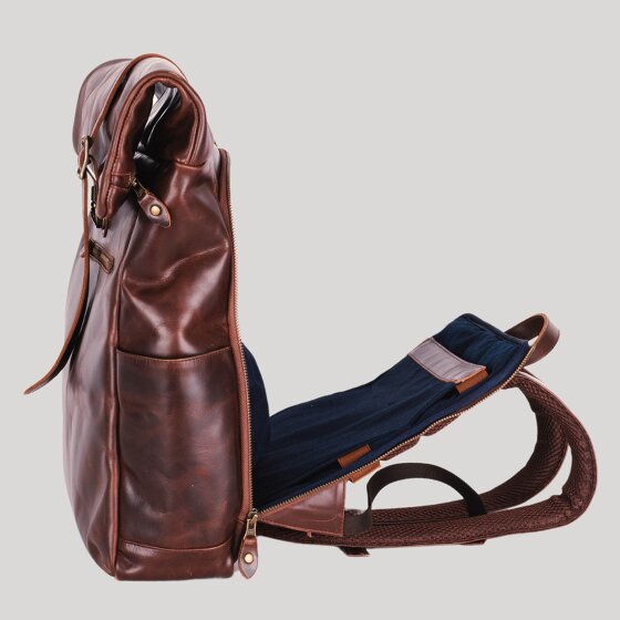 Buckle & Seam Nomad Business-Rucksack Leder 61 cm Laptopfach