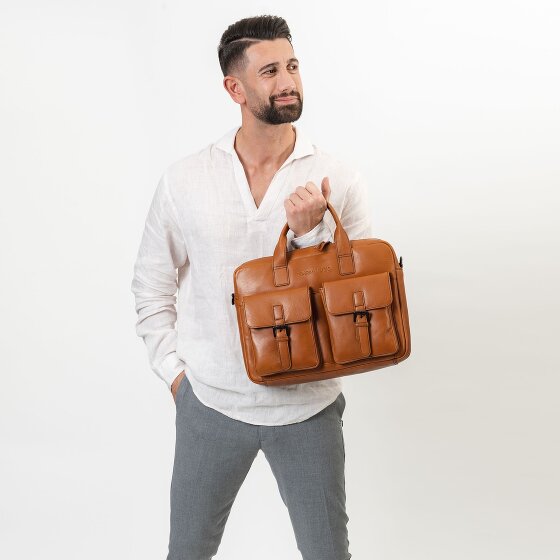 Farmhood Memphis Aktentasche Leder 39 cm Laptopfach