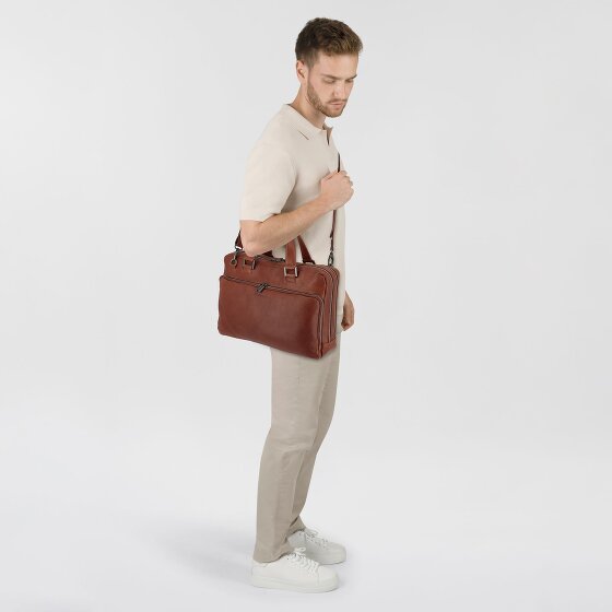 Plevier Vintage Larry Aktentasche Leder 40 cm Laptopfach