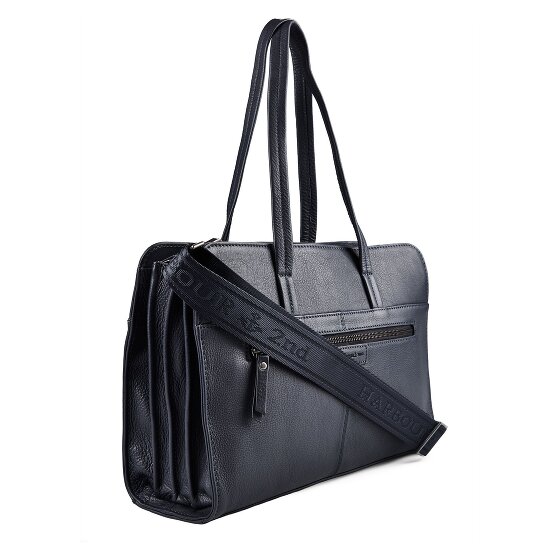 Harbour 2nd Just Pure Schultertasche Leder 36 cm Laptopfach