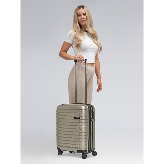 Pactastic Collection 04 THE CABIN + 4 Rollen Kabinentrolley S 55 cm mit Dehnfalte