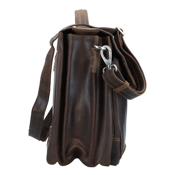 Plevier Vintage Oxford Aktentasche RFID Schutz Leder 40 cm Laptopfach