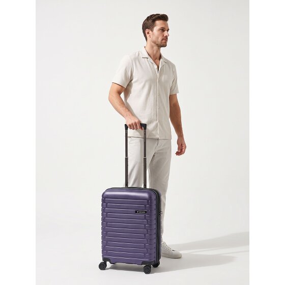 Pactastic Collection 04 THE CABIN + 4 Rollen Kabinentrolley S 55 cm mit Dehnfalte