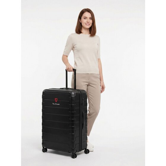 Tonino Lamborghini Milano 4-Rollen Trolley XL 83 cm Sondergrösse mit Dehnfalte