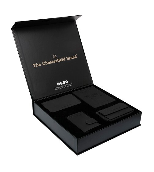 The Chesterfield Brand Kreditkartenetui 4-teiliges Geschenkset Leder 7 cm