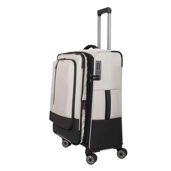 Travelite Crosslite 4 Rollen Trolley M 66 cm mit Dehnfalte