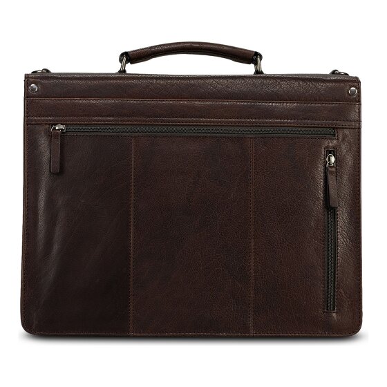 Jost Glasgow Aktentasche RFID Schutz Leder 40 cm Laptopfach