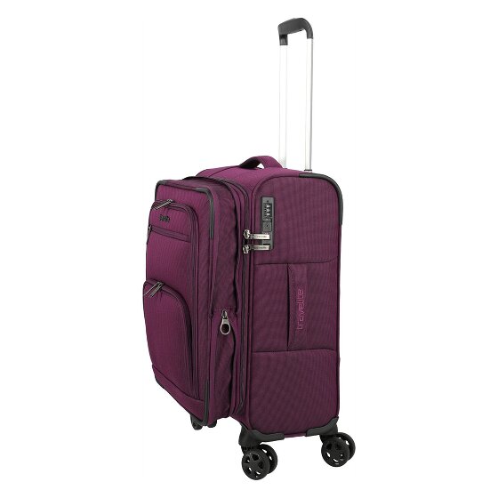 Travelite Cubis 4 Rollen Kabinentrolley S 55 cm mit Dehnfalte