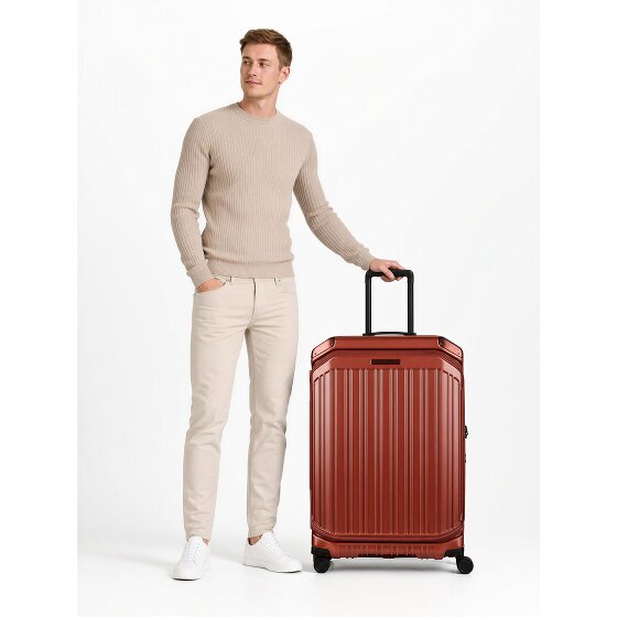 Piquadro PQ-Light 4 Rollen Trolley 78 cm mit Dehnfalte