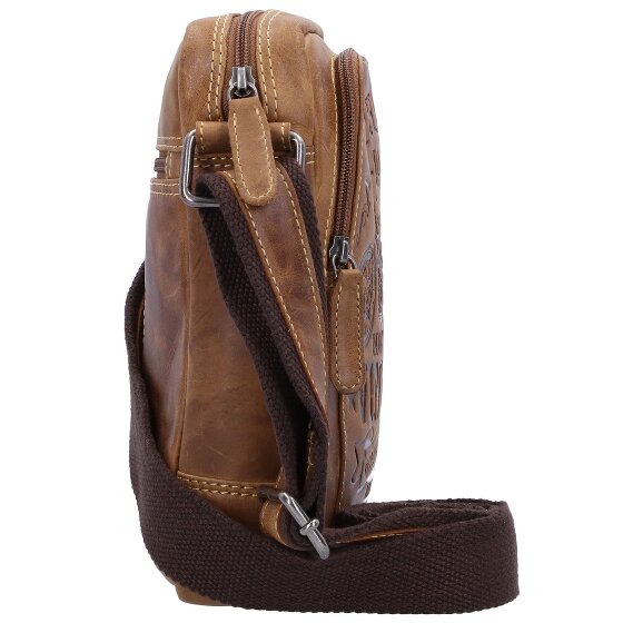 Greenburry Vintage Cafe-Racer Umhängetasche Leder 23 cm