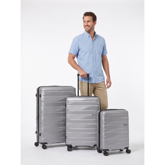 Bergpfeil Travel 4 Rollen Kofferset 3-teilig mit Dehnfalte