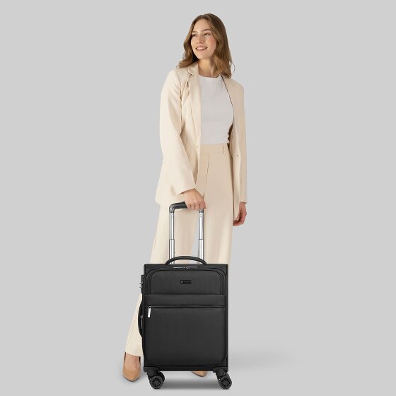 bugatti Valencia Soft 4 Rollen Kabinentrolley S 55 cm mit Dehnfalte