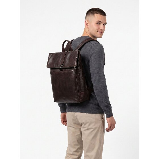 Jost Glasgow Daypack RFID Schutz Leder 42 cm Laptopfach
