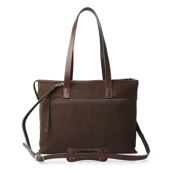 Castelijn & Beerens Nubuck Schultertasche Leder 40 cm Laptopfach